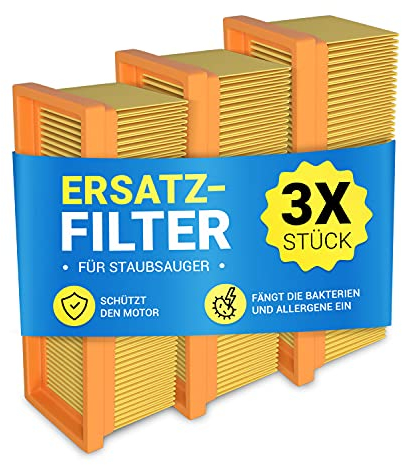 Filtro a pieghe piatto, 3 pezzi di ricambio per aspirapolvere Kärcher 6.414-498.0, filtro Hepa, filtro lamellare, accessorio di ricambio