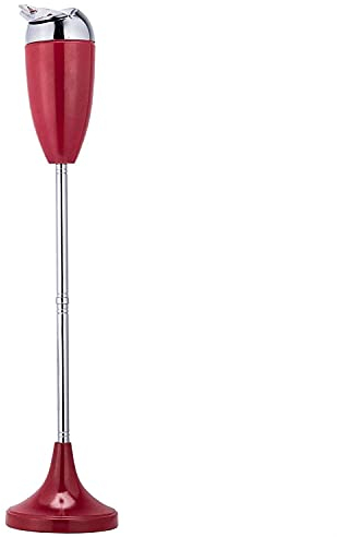 Höhenverstellbarer Standaschenbecher, Winddicht verschließbarer Bodenständer Aschenbecher mit Deckel 3 Höhen erhältlich 20”, 27,5” & 35” (Farbe: Rot)