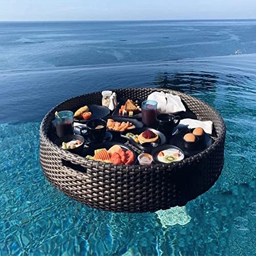 PANJAZE Bandejas Flotantes Barra De Mesa Barra De Mesa - Piscina Piscina Flotadores For Adultos For Barras De Arena, Spas, Baños Y Fiestas | Bandeja Flotante For Piscina Sirviendo Bebidas, Brunch, Com