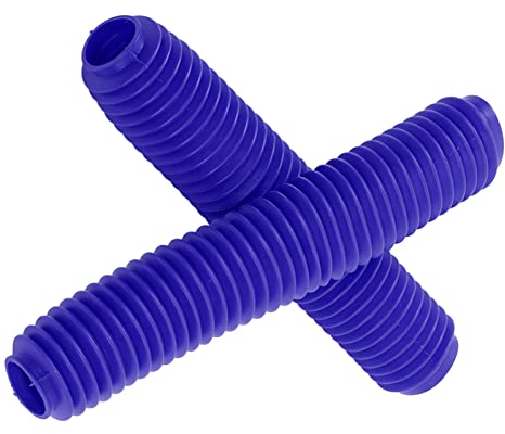 KIMISS 1 Pair Motorbike Fork Gaiters Blue Motorcycle Front Fork Gaiters Mountain Bike Fork Gaiters Front Fork Cover Dust Cover Rubber Gaiters Shock for RM125 DR250 DRZ400 400 (Blue)