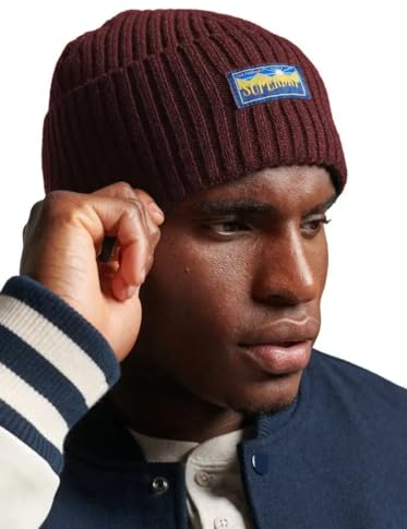 Superdry Damen Vintage Radar 2.0 Beanie Baskenmütze, Marrón, Einheitsgröße