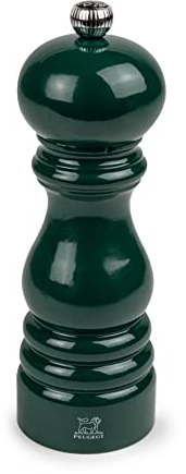 Peugeot – Molinillo de pimienta Paris 18 cm – Colección Paris-rama – Ajuste clásico – Madera etiquetada PEFC – Fabricación francesa – Color verde bosque