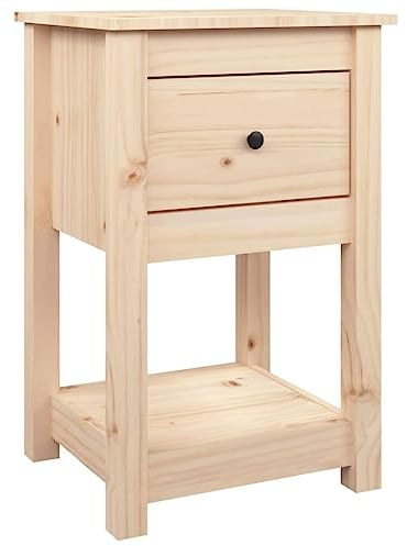 vidaXL Nachttisch Nachtschrank Nachtkommode Nachtkonsole Schlafzimmer Schrank Kommode Nachtkästchen 40x35x61,5cm Massivholz Kiefer
