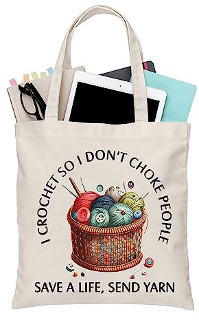 PLITI Crochet Gift - Knitting & Yarn Tote Bag