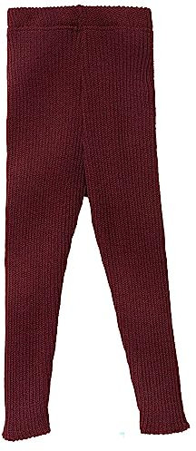 Strick-Leggings Baby & Kinder - 100% Bio-Merino – atmungsaktiv, warm & weich - Unisex Gr. 62 – 140 - nachhaltig & fair dehnbar - Made in Germany | Cassis Gr. 134-140