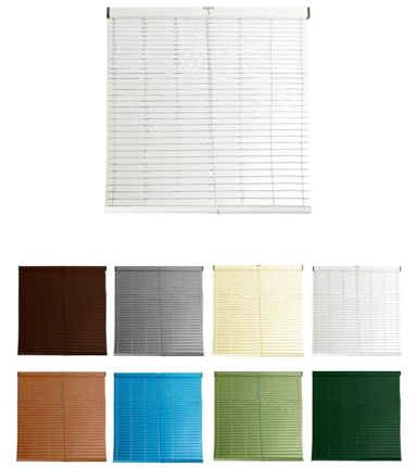 JARDIN202 - Persiana de PVC Alicantina con Polea Metálica | Persiana Enrollable | Estor Enrollable para Ventanas, Puertas, Salón y Cocina | 100 x 200 cm (Blanco)
