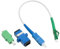 VGOL LC/APC-SC/UPC Glasfaser Patchkabel Singlemode Simplex Glasfaser Jumper Optisches Patchkabel mit Glasfaser Adaptern und Kupplungen 20 cm