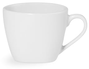 Royal Norfolk 7077500 Lot de 6 tasses à café en porcelaine blanche, sans soucoupe, cc90