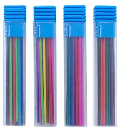 JOMPENS 4 Box 2,0 mm farbige Druckbleistiftminen, Nachfüllminen, Studenten, Kunst, Zeichnen, Design, automatische Bleistiftminen, Büro, Schulbedarf