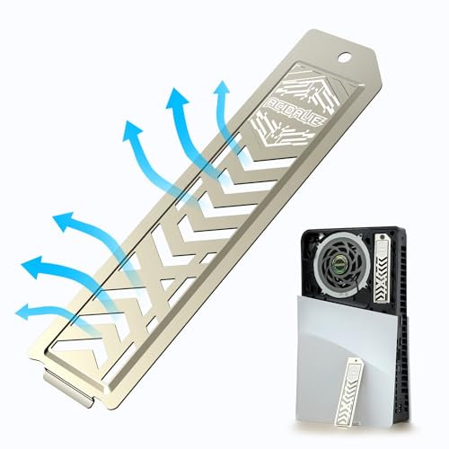 ACIDALIE Ranura de expansión de disipador de calor SSD M.2 delgado PS5 | Agujero de disipación de calor con cubierta de metal | para ranura de expansión SSD PS5 Pro M.2 (plata)
