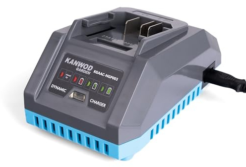 Kanwod Schnellladegerät 2 A für Gartengerätebatterien 40 V, 4 Ah und 2 Ah, Geeignet für kabellose Kanwod Rasenmäher, Heckenscheren und Rasentrimmer, Schnellladung