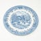 FranquiHOgar - Plato Presentacion - Fuente Redonda - Bandeja - Porcelana China - Motivos Paisajes Ingleses - Apto Lavavajillas - 20 cm - Loza-Ceramica