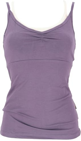 Yoga-Top mit Bra aus Bio-Baumwolle OM, nachhaltig und stylisch, mauve, M