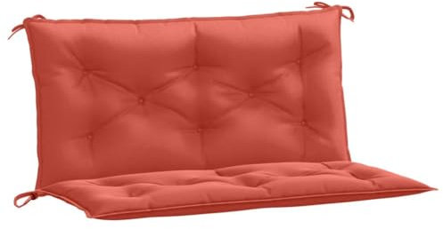 vidaXL Gartenbank-Auflagen 2 STK. Melange Rot 100x50x7 cm Stoff