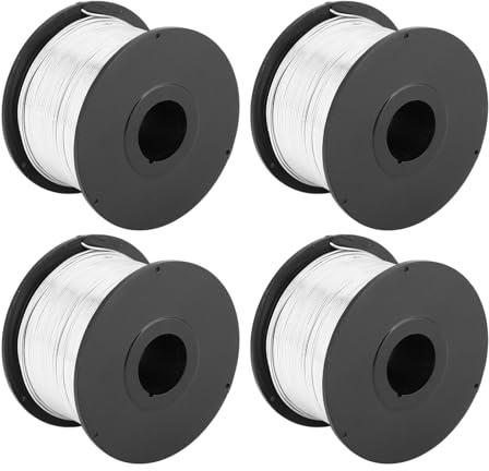 Alambre de Amarre de Barras de Refuerzo de Acero de, 4 Piezas, 110 M, 0,8 Mm, para Máquina Atadora Automática de Barras de Refuerzo, Alambre de Amarre