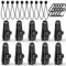 30 Pcs Clip de Bâche Tente Attache Bache Piscine Clip Bache Résistants avec Tendeur Elastique Clip de Tente Attache bache Adaptés au Camping, à La Voile, à L'Aventure ou au Pique-Nique, etc