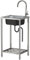 Moderne Évier en Acier Inoxydable,Professionnel Extérieur Évier De Jardin Évier de Lavabo à Une Cuve,Evier Buanderie Simple avec Robinet,pour Cuisine Restaurant Garage Jardin Camping-car