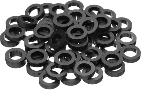 PATIKIL M10 Round Electrical Outlet ABS Spacers Washer, 60 Pcs 10.2mm ID, 16mm OD, 5mm Length without Threaded,Switch and Receptacle Spacers Hardware for M10 Screws