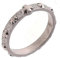 Holyart 925 rhodinierter Silberring Griechisches Kreuz Rosenkranz, 20.5 mm (0.81 inc.) - DE 64
