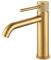 Wasserhahn Bad Waschtischarmatur Gold, Armatur Badezimmer mit Auslauf Höhe 105 mm, Einhebelarmatur Golden, Bad Mischbatterie Edelstahl