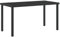vidaXL Rechteckiger Terrassentisch Metall für draußen Platz für 6 Wetterfest modernes Design Schwarze Oberfläche | Abmessungen: 140 x 70 x 73 cm Ideal für Zusammenkünfte