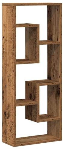 vidaXL Wall Shelf Old Wood 36x16x90 cm Engineered Wood