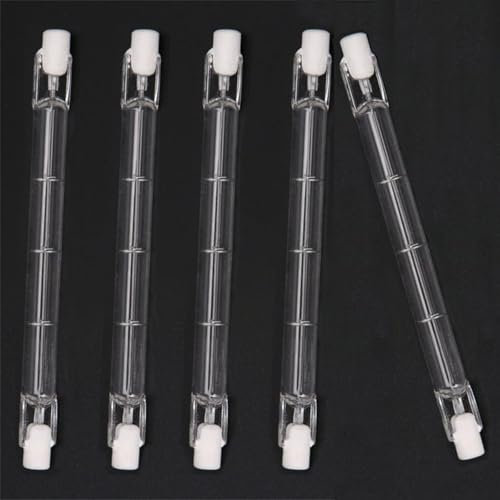 UGEFKMQ 5PC R7S Halogène 125mm 500W 230V Ampoules halogènes tungstène R7S 1000W J125 T3 J Type Double Extrémité Ampoule projecteur Dimmable 500W