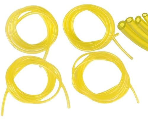 4 Sizes Strimmer Fuel Pipe, Universal Strimmer Parts Fuel Line Hose Tube, for Outdoor Chainsaws, Lawn Mowers, Water Pumps and Small Engines, Yellow