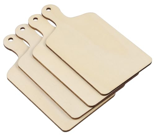 WEKAMOS 6 pezzi Mini Taglieri in Legno Naturale per DIY Bricolage Tavoliere per Decorare e Dipingere Taglieri Antipasti e Vassoi Fai da Te Resistenti e Versatili per Cucina e