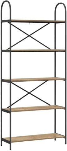 vidaXL Bookcase Bookcase Rectangular Storage Unit Freestanding Modern Furniture for Living Room
