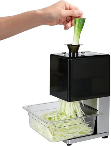 Automatic Scallion Shredder Machine, 50kg/h Commercial Spring Onions Cutter with Stainless Steel Shreds Blades, Electric Vegetable Chopper, for Spring Onions, Parsley, Pepper, Celery(4.5mm)