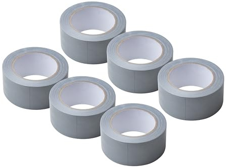 Werkzeyt Panzertape Grau – 6 Stück – Gewebeband 25 m x 50 mm – Extra stark | Extra stark, reißfest und witterungsbeständig – Panzerband für Haushalt, Camping und Baustelle – mehrteiliges Set