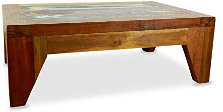 livasia Couchtisch | Recyceltes buntes Bootsholz | Wohnzimmertisch | Java Designer Möbel | Kaffeetisch | Beistelltisch