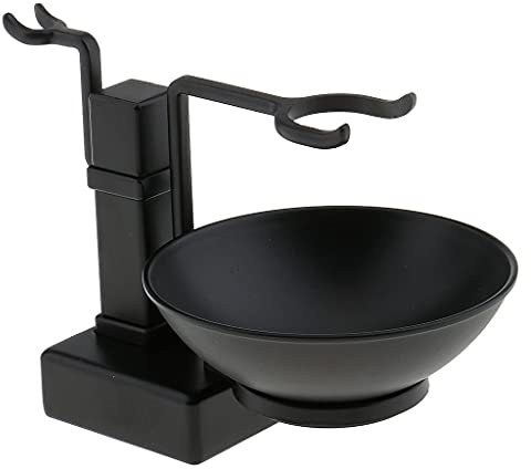 Support Blaireau Rasoir à Raser Outil Rasage Holder en avec Bol pour Homme Barbiers Coiffeurs