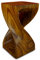 Kinaree Suar Massivholz Beistelltisch Twist – 50 cm Höhe, Farbe Braun – Handgefertigter Holz Beistelltisch aus massivem Suar Holz – Asiatische Möbel mit modernem Design
