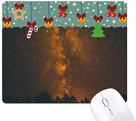 Tapis de souris orange ciel foncé brouillard de jeu de bureau tapis de Noël en caoutchouc