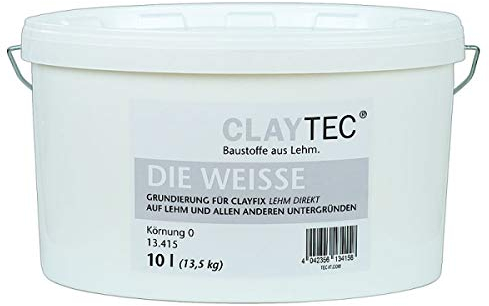 CLAYTEC Grundierung DIE WEISSE ohne Körnung Lieferformen Eimer (10 L)
