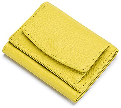 FANDARE Femme Portefeuille Cuir RFID Porte-Cartes de crédit Filles Porte-Monnaie Multi Cartes Pochette Jaune
