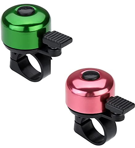 Paliston Bike Bell Bicycle Bell Crisp Sound for Adults Kids Boys Girls Green & Pink