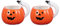 Luxshiny Cute Ceramic Pumpkin Cup 2PCS Ceramic Pumpkin Shaped Coffee Mug, Halloween Pumpkin Mugs Milk Soup Cup Water Mug with Ghost Handle Fun Mugs for Halloween Party Favor