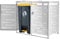 [en.casa] Cache Poubelle Box pour Poubelle Extérieur Abri de Poubelle Enveloppement pour Poubelle Vérrouillable Acier Inoxydable 116 x 132 x 80 cm Argenté