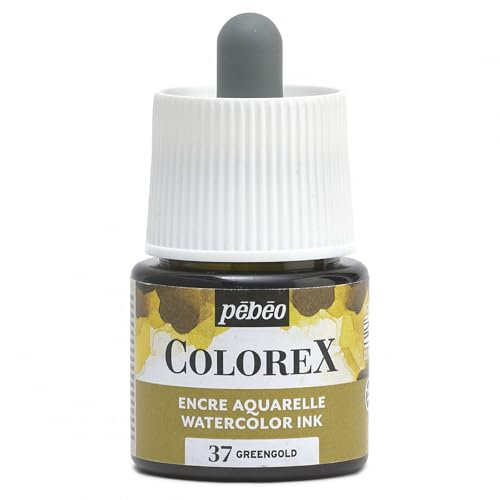 Pébéo - Colorex Tinte, 45 ml, Primärgelb – Colorex Aquarell Pébéo – Gelbe Tinte für Samtige – Zeichentinte für alle Untergründe – 45 ml – Primärgelb (Watercolor)