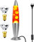 CELLUSTOP Lavalampe Rakete Lavalampe Magma Lava Lampe inklusive Ersatzglühbirne Glas robust 20 Watt 35 cm rot