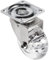 GTV - Möbelrolle BRAZYLIA ohne Feststeller - Lenkrollen für Möbel - Stahl/PC/PU - Durchmesser 75 mm - Schwenkräder 360 Grad - Gesamtlast pro Rolle 64 kg - durchsichtig