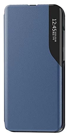 SEAHAI Hülle für Xiaomi Redmi Note 12 Pro+ Plus 5G, Handyhülle View Cover Ultradünn Flip Schutzhülle, Magnetverschluss Standfunktion Robuste Silikon Handyhüllen - Blau