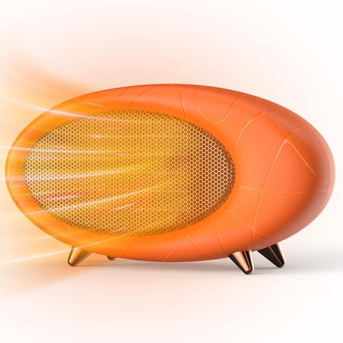 Lmkeji Space Heater, Portable Desk Heater 600W for Home Office, Orange