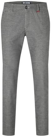 MAC Herren Lennox Chino in Wolloptik Middle Grey Pepita 0634L633201 061P*, Größe:W32/L32, Farbe:061P Middle Grey Pepita