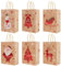 24 Stück Geschenktüten Weihnachten, Kraft Geschenktüten mit 6 Heißstempel Weihnachtsmustern 2024 neu, Weihnachtsgeschenktüten, Kraftpapiertüten mit Griffen für Party Geschenkverpackung (22x16x8 cm)