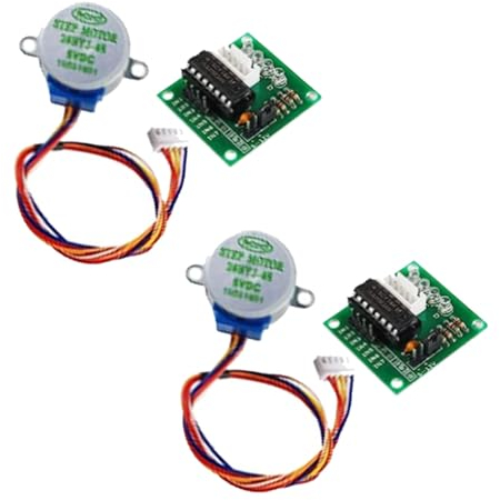 AEDIKO 2 Sets 28BYJ-48 ULN2003 5V Stepper Motor + ULN2003 Driver Board
