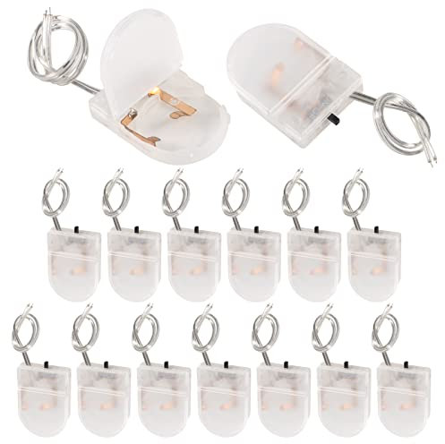 AOICRIE 15pcs CR2032 Battery Holder Plastic 1x3V Button Battery Holder Coin Cell Battery Socket Holder Case Box with Wire Lead ON-OFF Switch (Transprent)